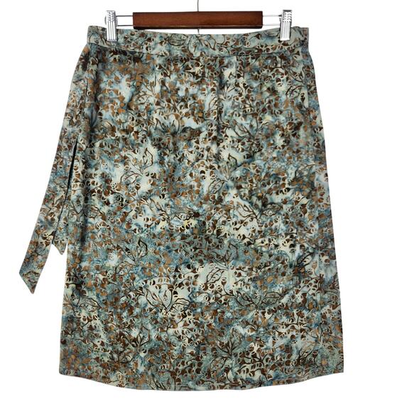 Dibi Women's Blue & Brown 100% Rayon Batik Wrap Around Skirt Size - Small - Picture 3 of 9